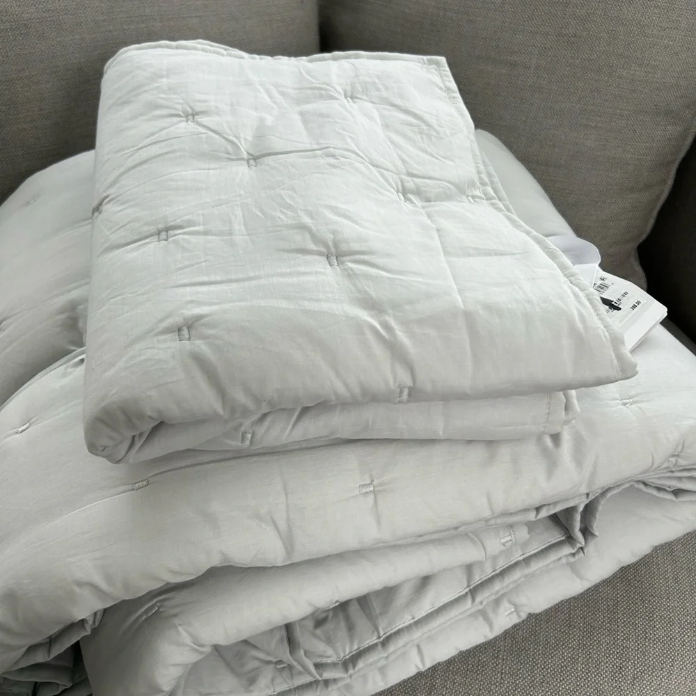 Boll & Branch NWT Full/Queen Airy Voile quilt & sham set🔥No offer item🔥🔥🔥🔥